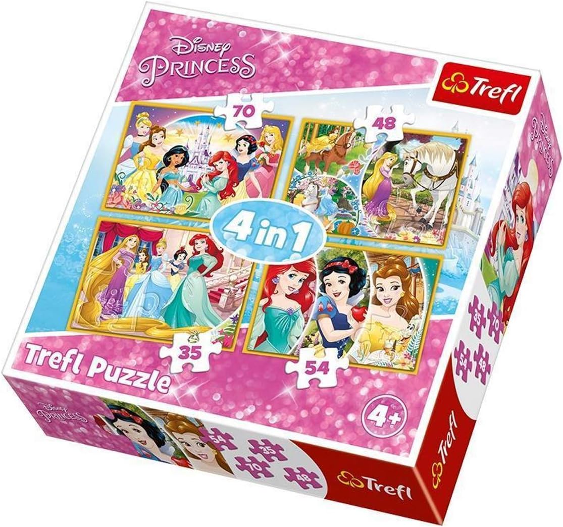 Çocuk Puzzle Happy Day of Princesses/ Prin 35+48+54+70 Parça 4 in 1 Puzzle - Görsel 2