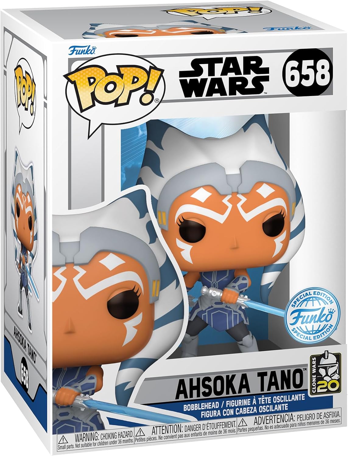 Alternative view of : CW20- Ahsoka - : Clone Wars - Amazon Exclusive - Koleksiyon Vinil Figür - Hediye Fikri - Resmi Ürün - Çocuklar ve Yetişkinler için Oyuncaklar - TV Hayranları