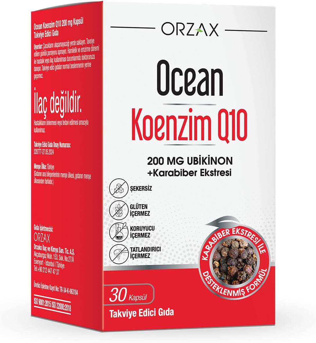 Ocean Koenzim Q10 200 mg 30 Kapsül