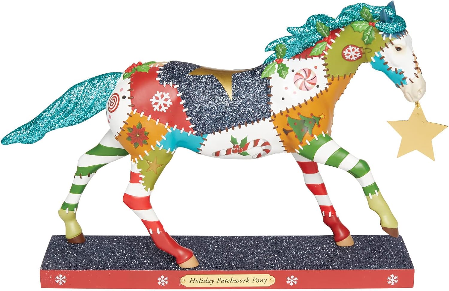 Alternative view of The Trail of Painted Ponies Tatil Yama İşi Midilli Heykelcik, 18 cm, Çok Renkli