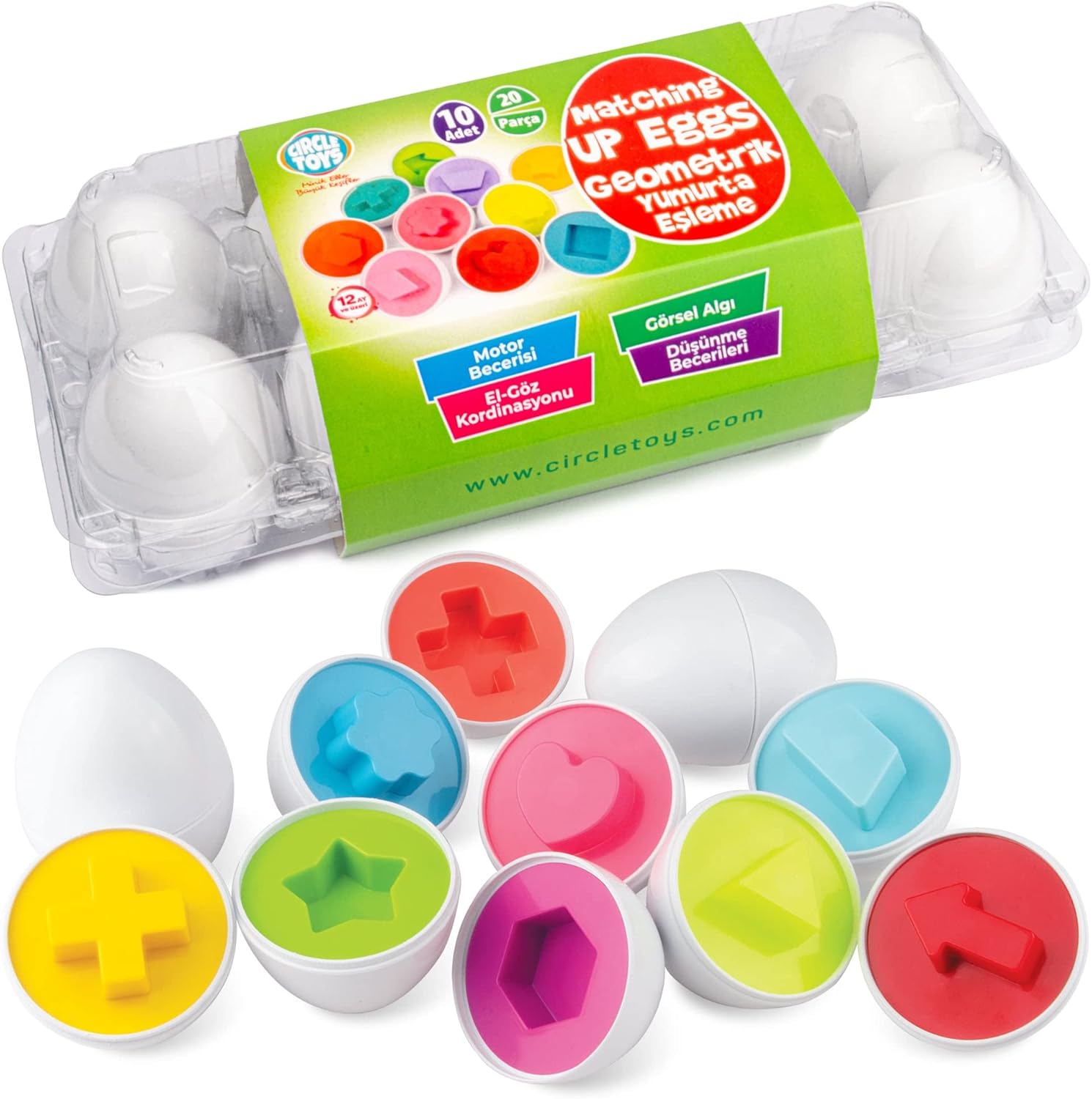 Alternative view of Circle Toys 10’lu Geometrik Yumurta