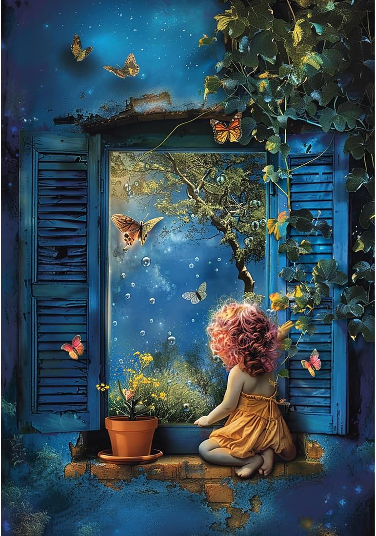 Puzzle - Mavi Gece / 500 Parça Puzzle, #3639