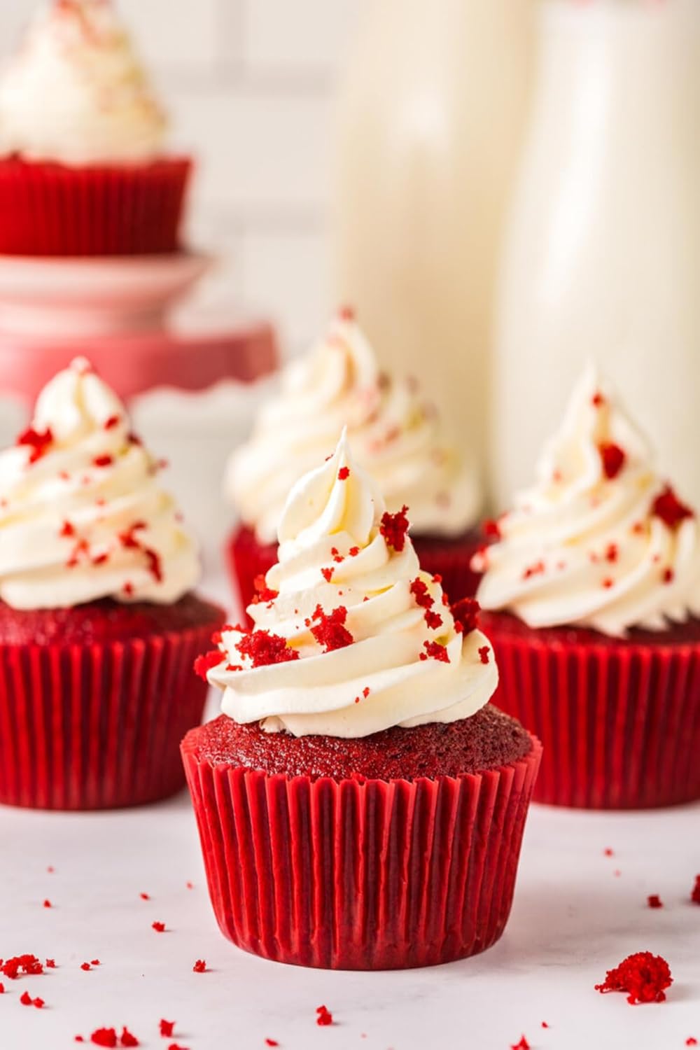 Alternative view of Takribi 200 Adet Büyük Boy Kırmızı Muffin Kek Kalıbı, Cupcake Kağıdı, Browine Kalıbı 50x40 Mm