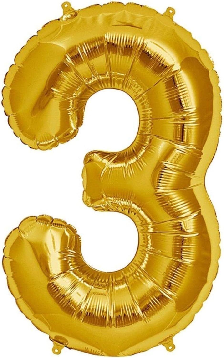 Alternative view of Bkmc Folyo Rakam Balon ''3''rakamı Gold 40 Inç 100 Cm bmcNM111