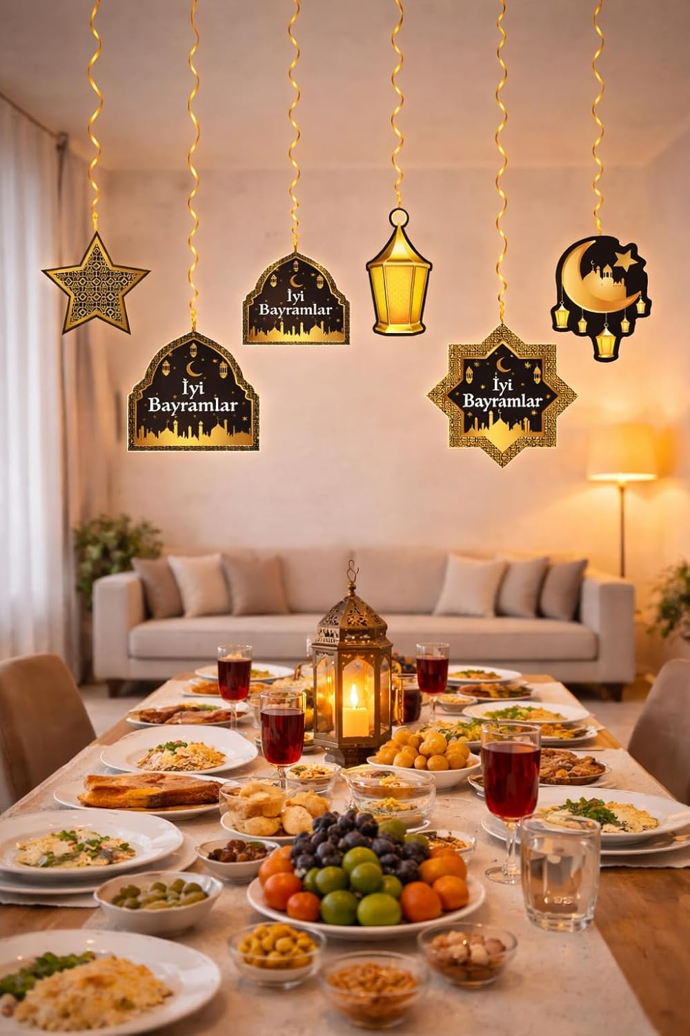 Alternative view of "İyi Bayramalar" Kaligrafi, Ramazan Süsleri, Ramazan Etkinliği, Ramazan Dekorasyon,