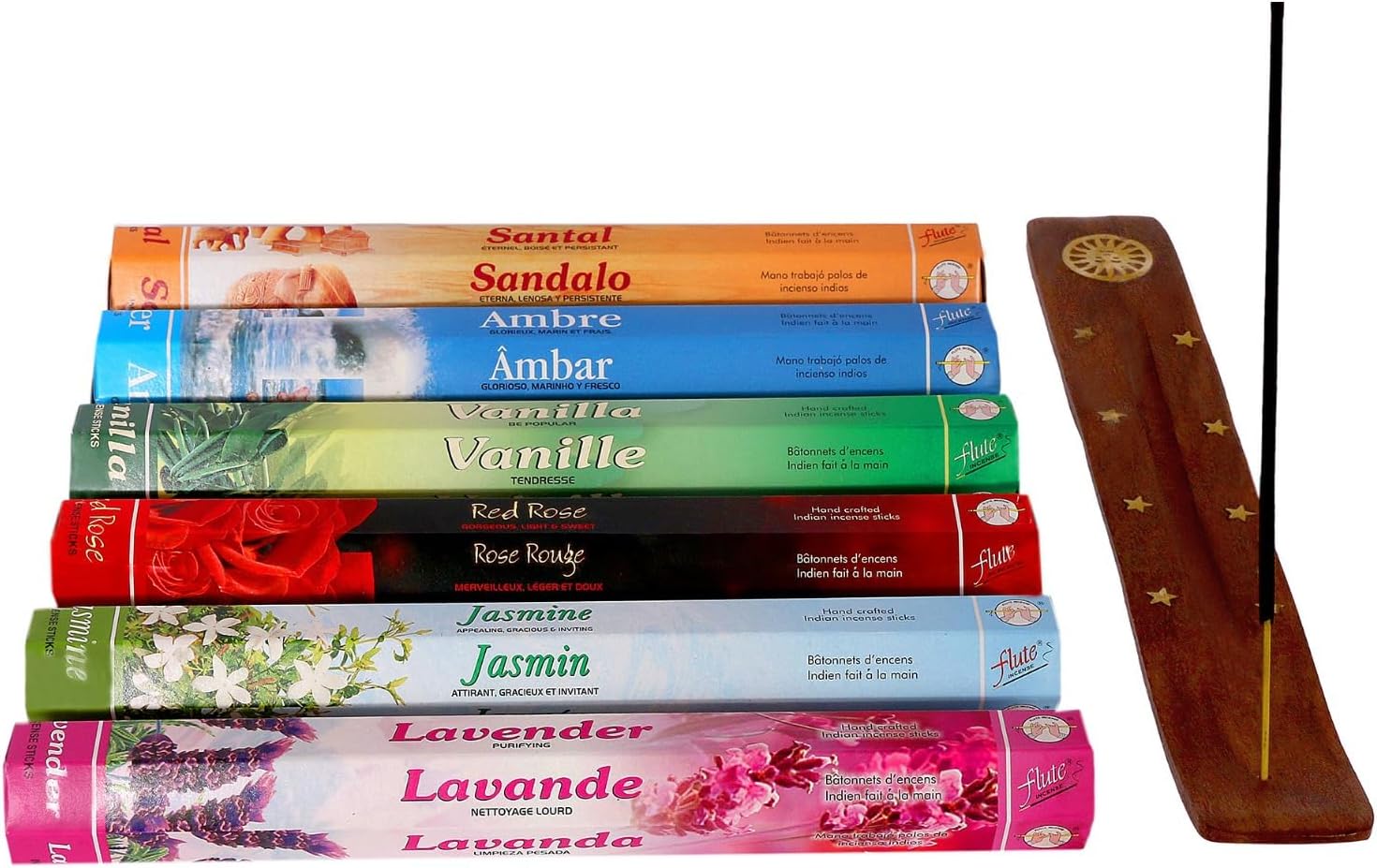 Flute çubuk tütsü seti, 6’lı karma tütsü seti 6x20 (120 çubuk)