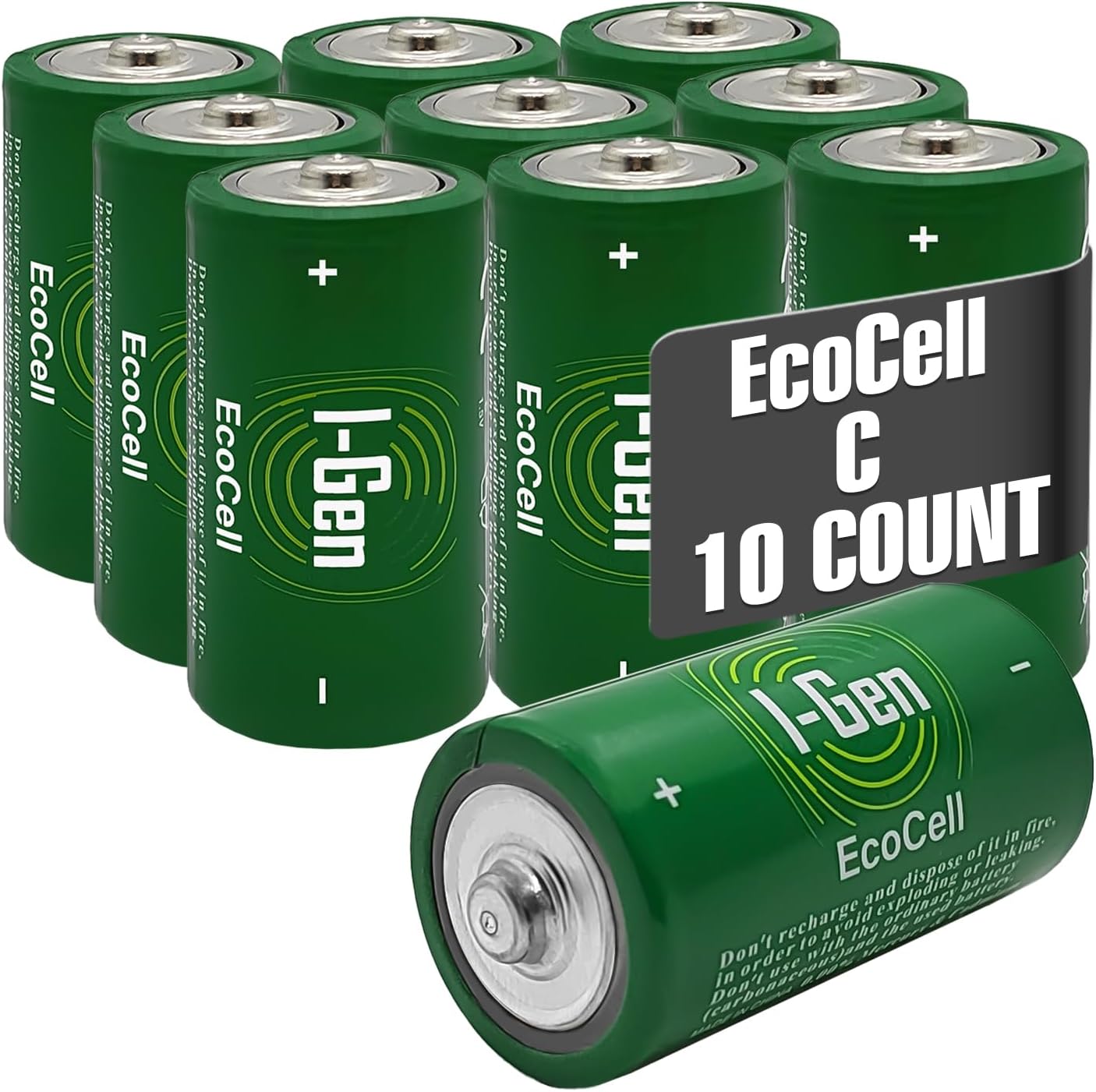 I-Gen Ecocell Çinko Karbon C Boy (R14) 1.5V Pil 10'Lu Paket - Görsel 3