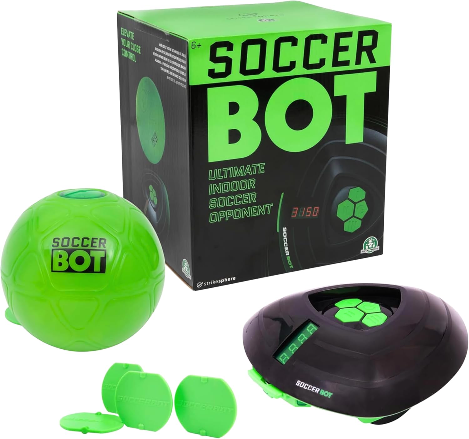 Alternative view of SMARTBALL Smart Ball Soccer Bot - İç Mekan Futbol Robotu Antrenörü, Tekli ve Çoklu Oyuncu Modu, 3 Yaş ve Üzeri Çocuklar için, MR100, Siyah, Orta Boy