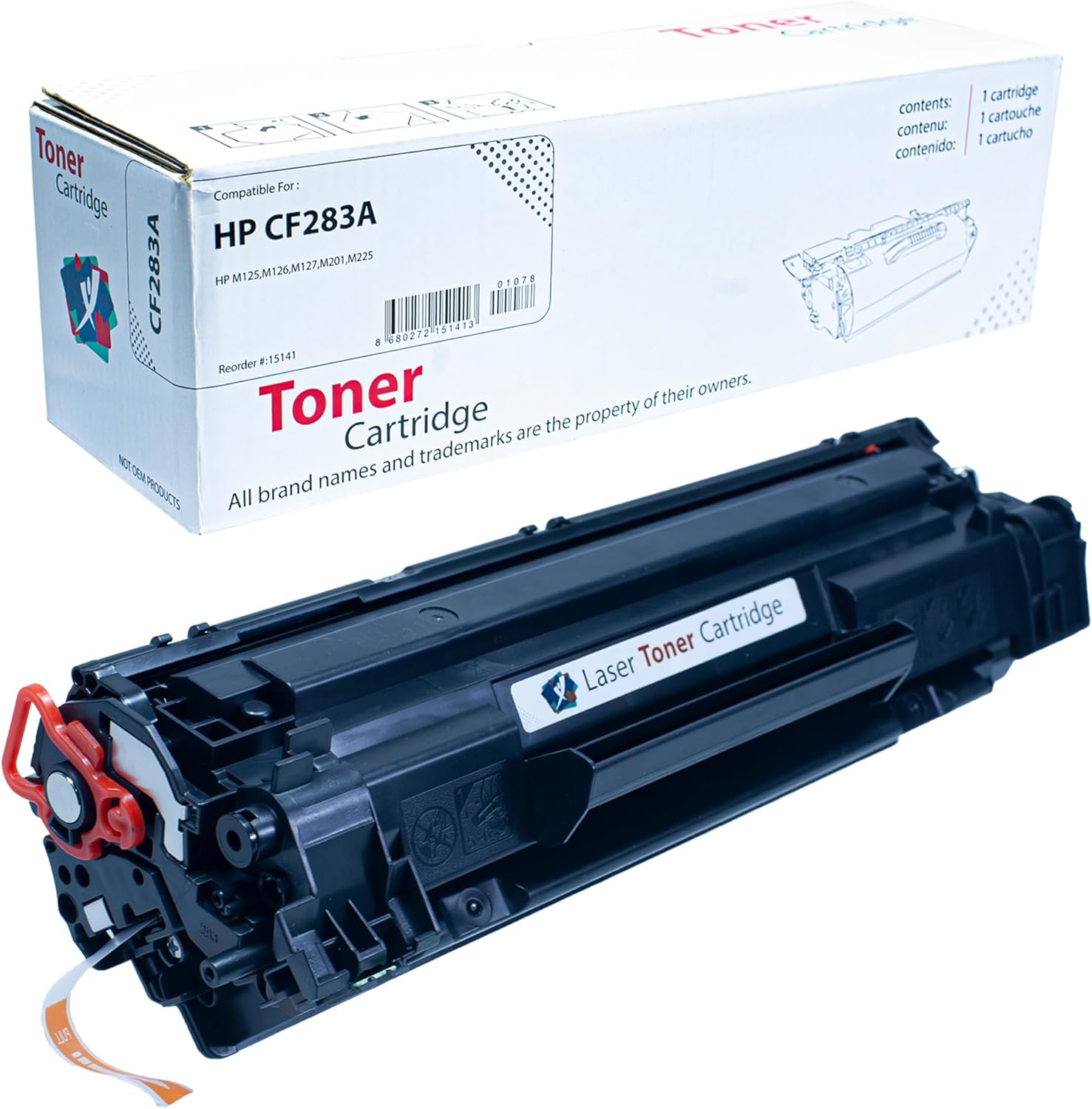 Alternative view of YSY CF283A M125 M126 M201 M225 1500 (1.5K) Sayfa Verimli Muadil Toner (Siyah)