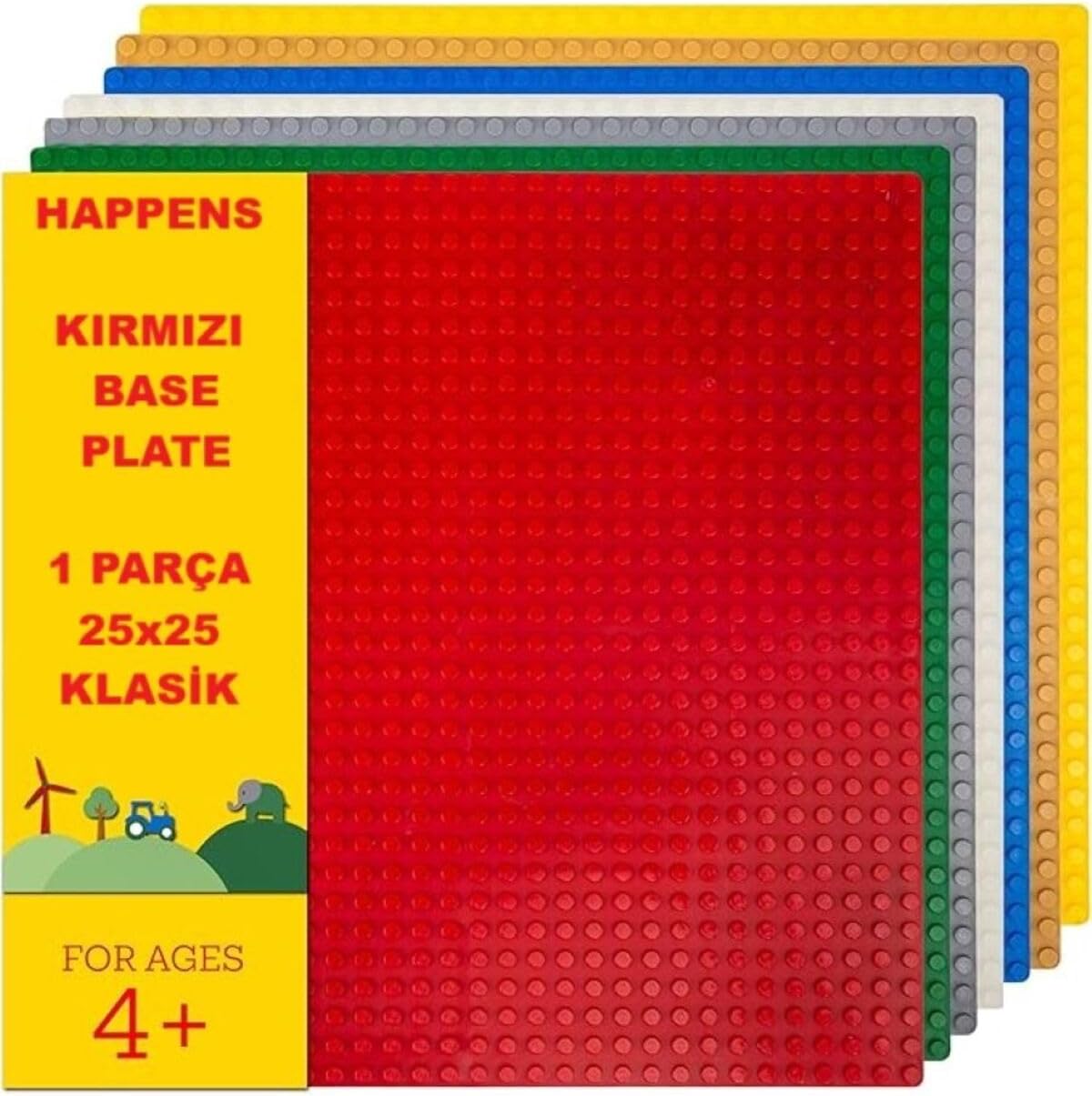 Classic Kırmızı Zemin Plaka, +4 Yaratıcı Oyuncak Yapım Seti (1 Parça) 25cmx25cm, Baseplate - Görsel 3