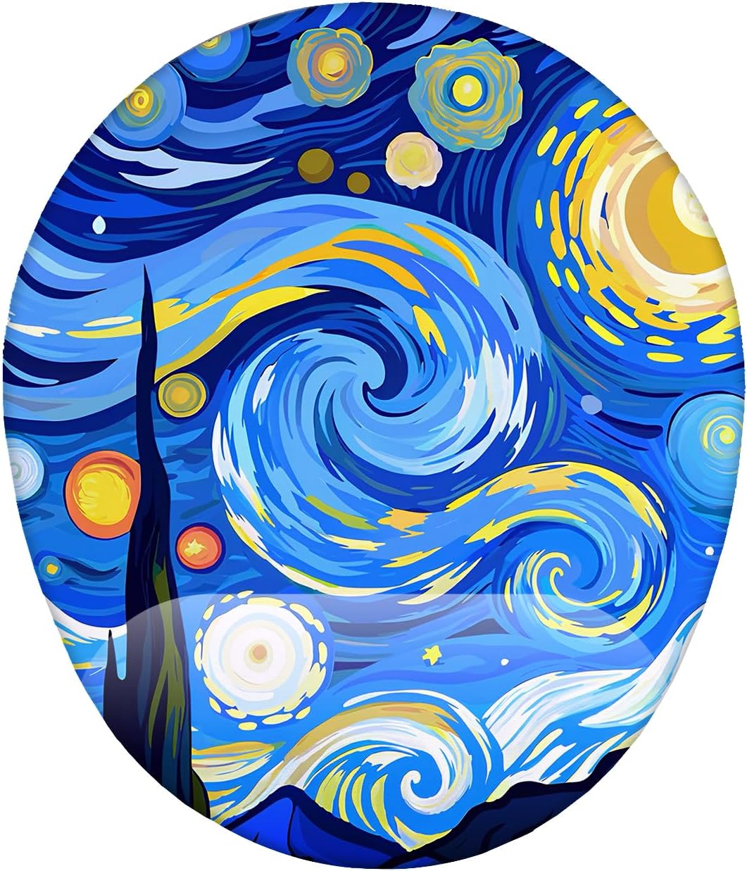 Alternative view of Van Gogh Yıldızlı Gece İllüstrasyon Bilek Destekli Mouse Pad