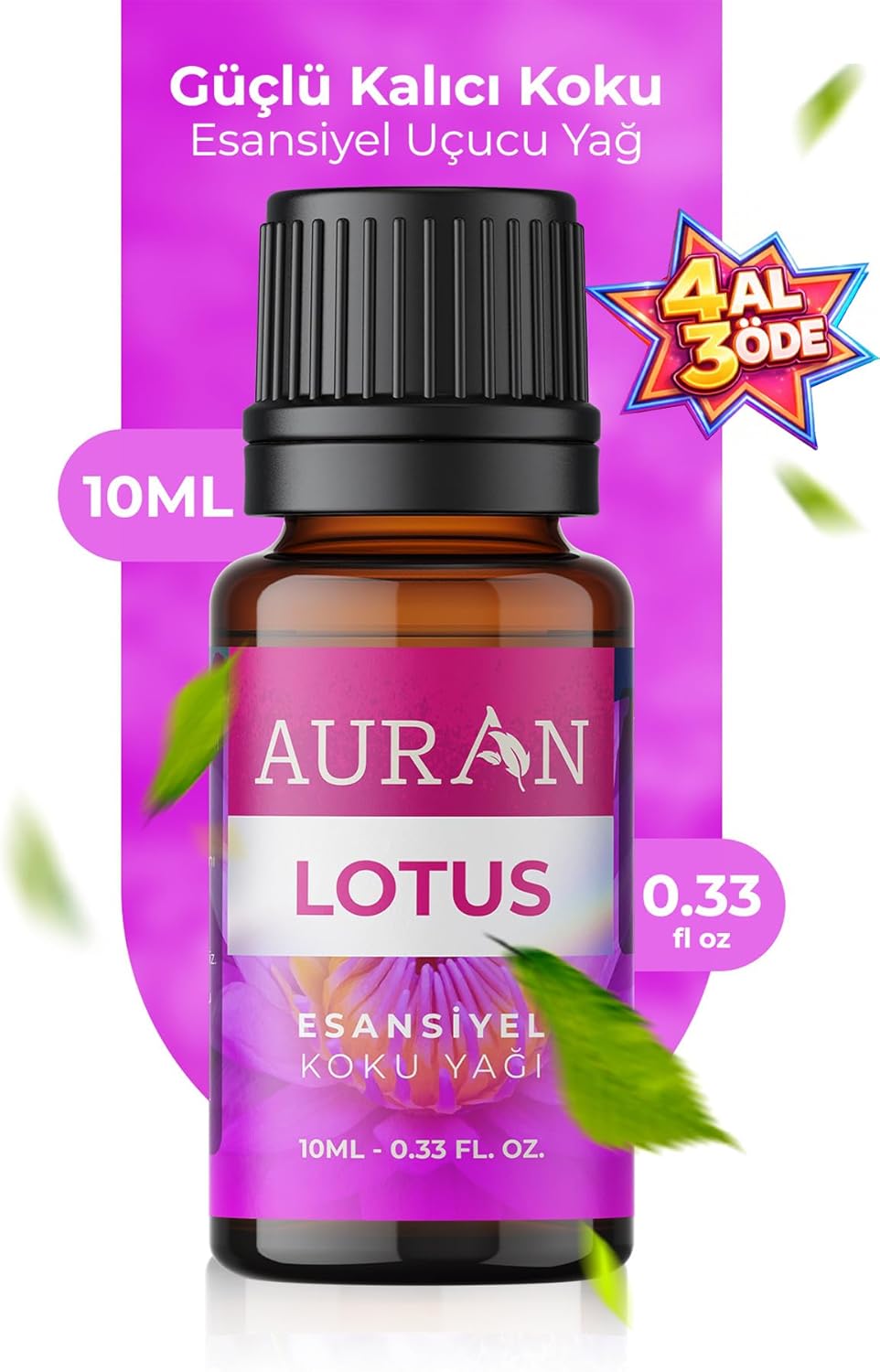 Alternative view of AURAN Lotus Esansiyel Uçucu Koku Yağı Buhurdanlık Yağı Difüzör Esansı Hobi Esansı 10ml