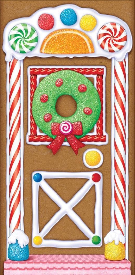 Alternative view of Beistle Baskılı Plastik Zencefilli Ev Kapı Kapağı Kapalı/Dış Mekan Noel Partisi Süslemeleri, 76 x 132 cm, Çok Renkli