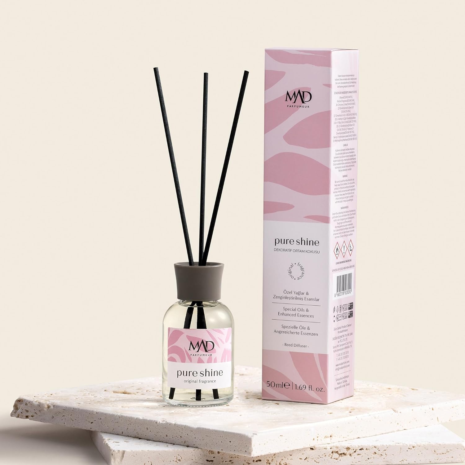 Alternative view of Mad Pure Shine Ortam Kokusu – Bal, Yasemin ve Vanilya ile Tatlı, Çiçeksi ve Pudramsı-Bambu Çubuklu 50 Ml
