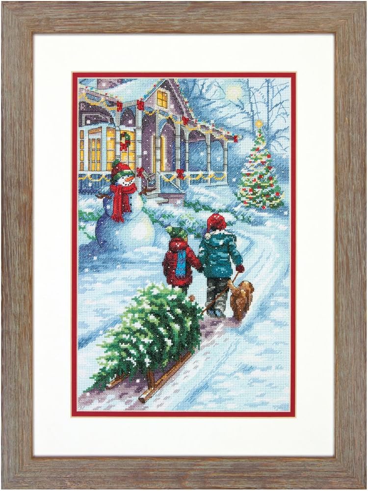 Dimensions 70-08960 Sayılı Kanaviçe Seti, Noel Geleneği, 14 Adet Beyaz Aida Bezi, 9" x 14" - Görsel 3