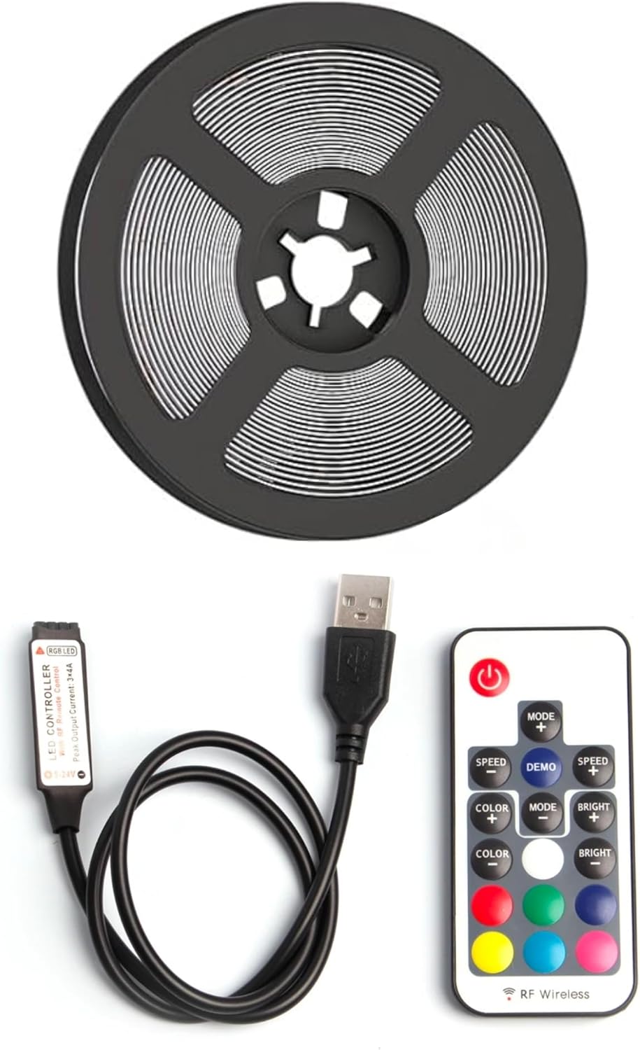Tv Arkası Animasyonlu RGB Şerit Led Seti Kumandalı 3 Metre - Cata - 5v Usb girişli - Görsel 3