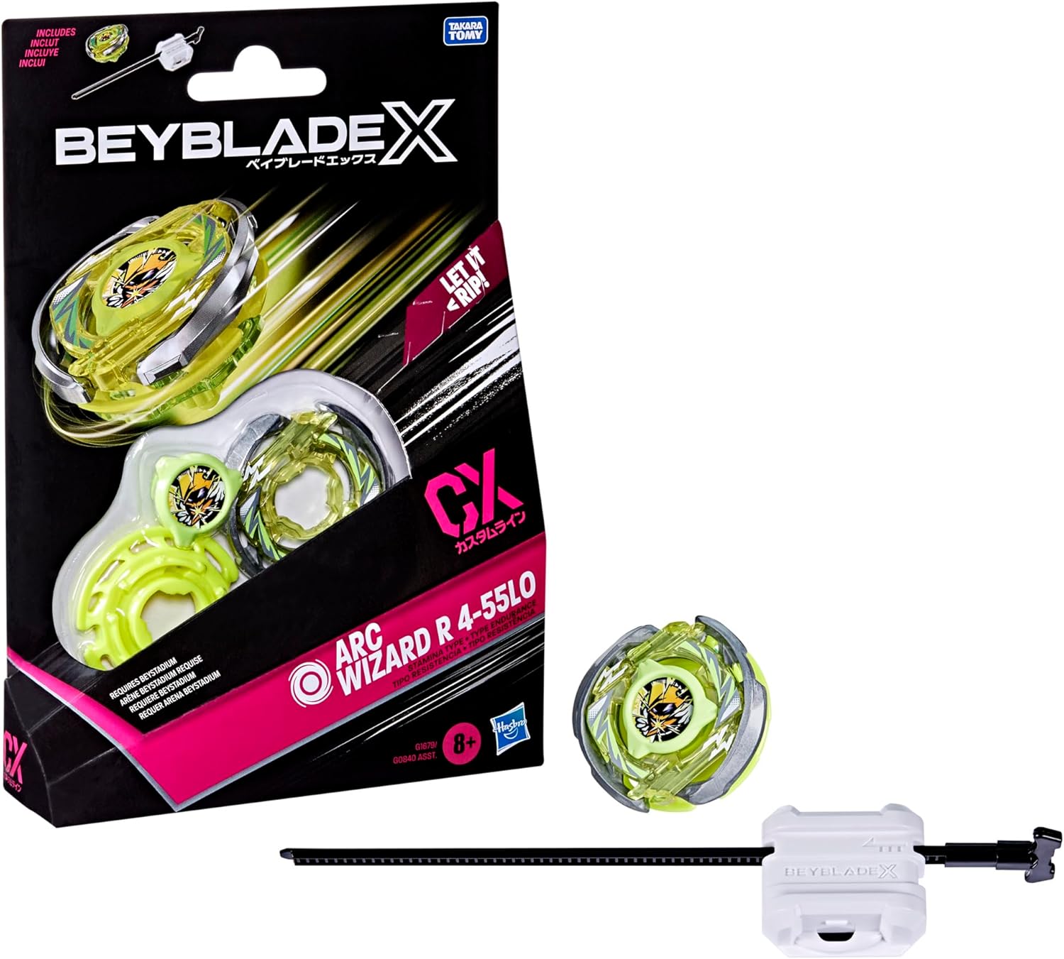 Beyblade X Arc Wizard R 4-55LO CX Başlangıç Paketi Seti, Dayanıklılık Tipi Üst ve Başlatıcı; Otantik Takara Tomy Battle Top Oyunları, Erkek ve Kız Çocukları için Oyuncaklar 8+