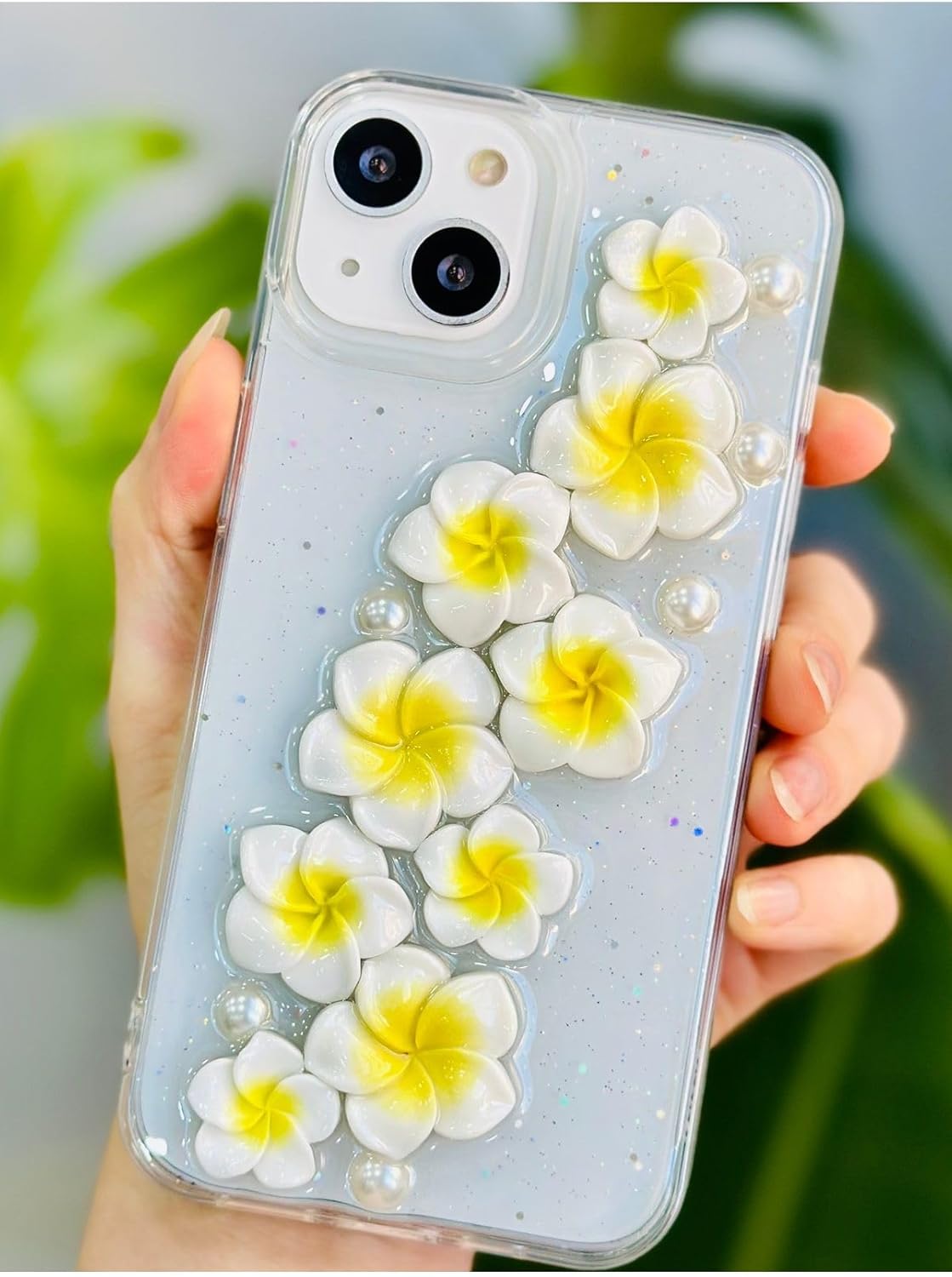 Iphone 13-14 ve 15 ile Uyumlu EPOKSİ Sarı Çiçek Oyuncak Tasarımlı Esnek Silikon Kılıfı - Görsel 2
