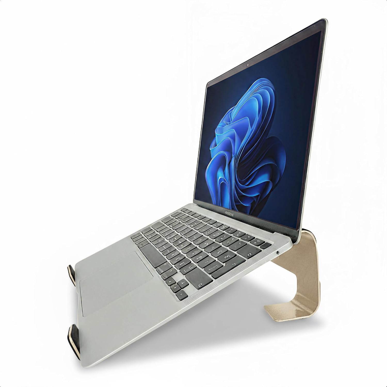 Prexua Fixer Laptop Standı - Notebook Yükseltici Altlık - Metal (Gold) - Görsel 3
