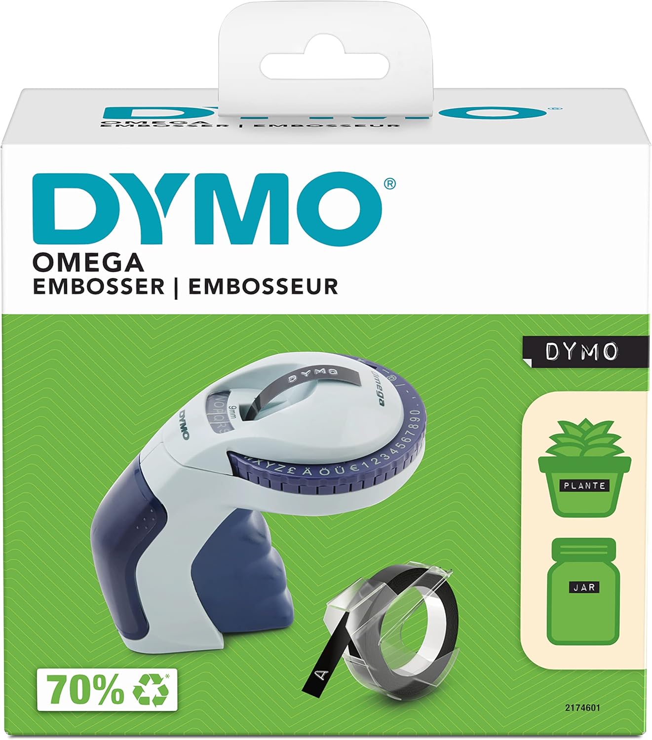 Dymo Omega etiket kabartma aleti, sezgisel döner klik sistemli ergonomik kabartma aleti
