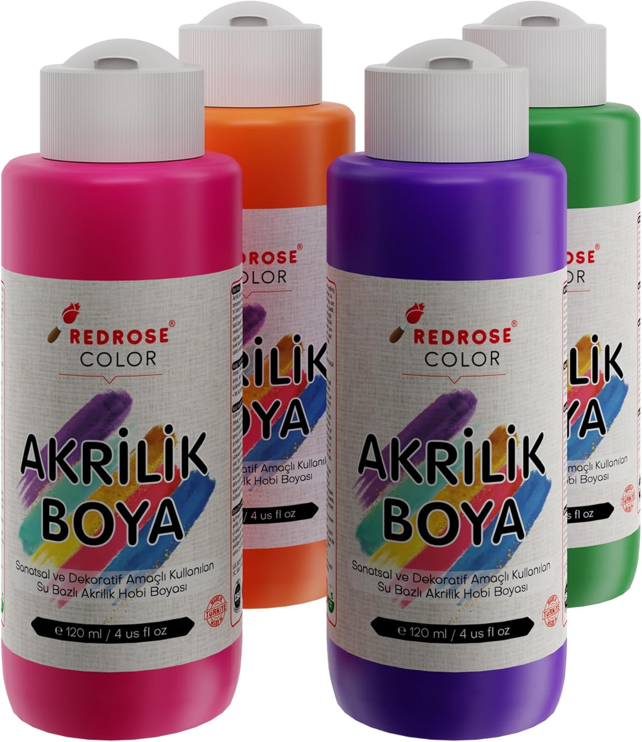 Ara Renkler Akrilik Boya 4'lü Set 4x120 ml