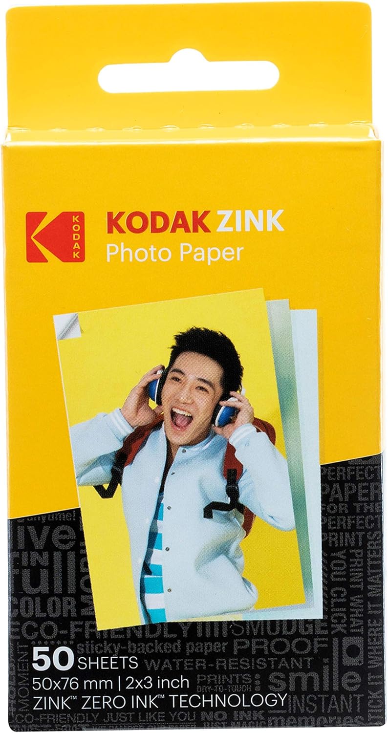 Alternative view of Zink fotoğraf kağıdı, 50 x 76 mm, anında film, 50'li paket