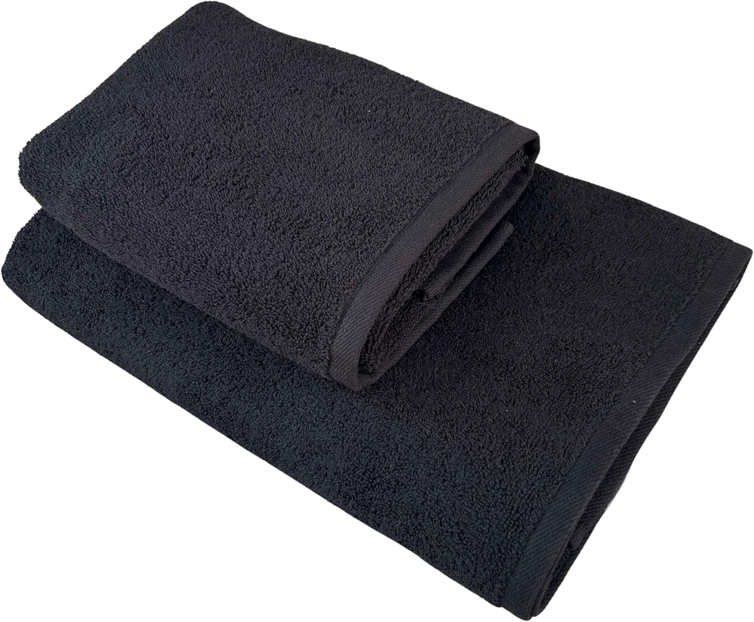 Alternative view of %100 Pamuk Siyah Havlu İkili Set Banyo (70x140 cm) ve El (50x90 cm) Havlusu - Ev, Spor ve Seyahat İçin Mükemmel Süper Emici ve Dayanıklı