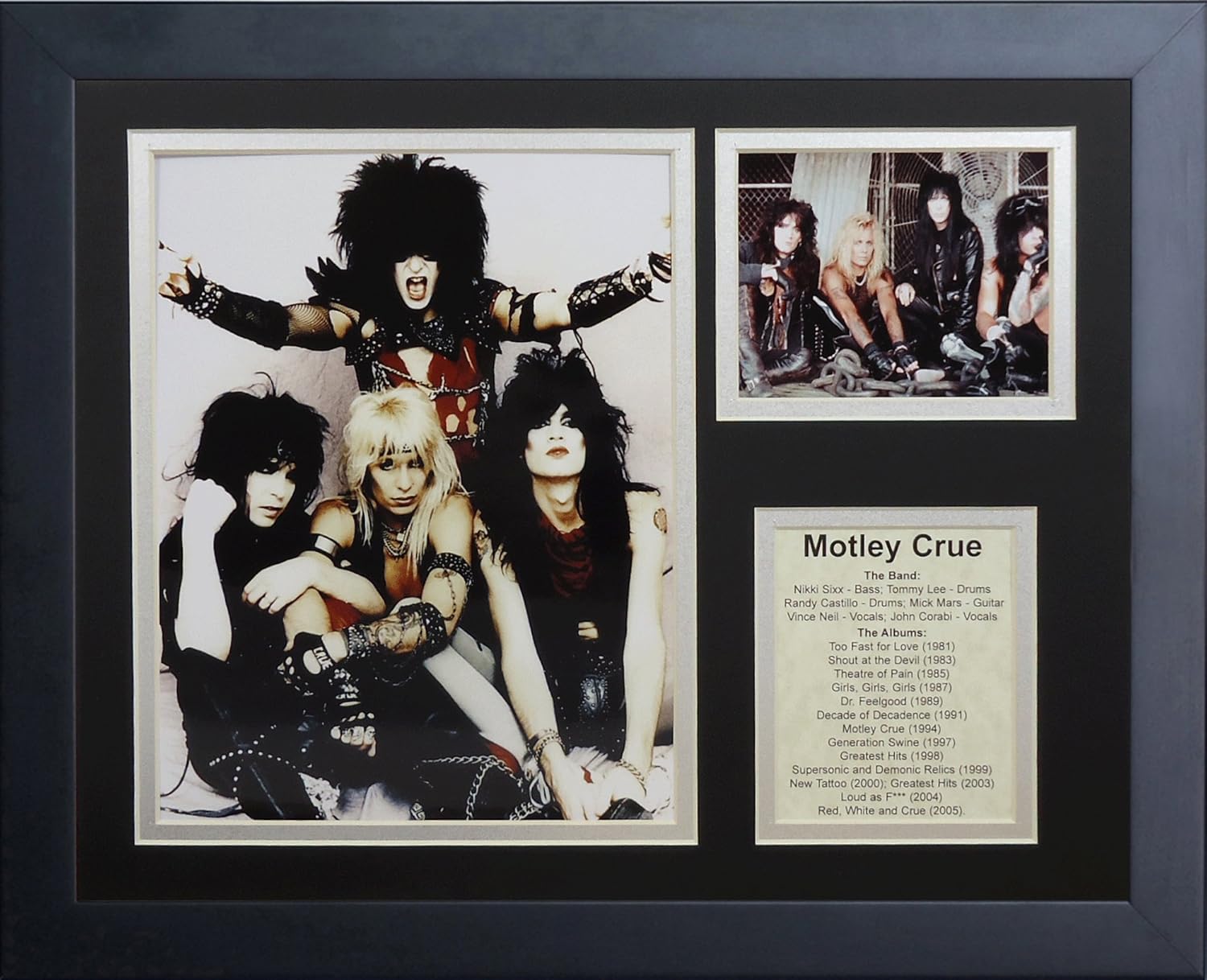 Alternative view of Efsaneler Ölüm Asla Motley Crue Çerçeveli Fotoğraf Kolajı, 35,6 cm
