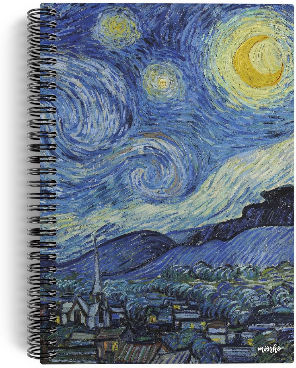 Alternative view of Vincent Van Gogh/The Starry Night,1889 | Spiralli Defter 02 | A5 | Çizgisiz | 100 Sayfa | Sanat