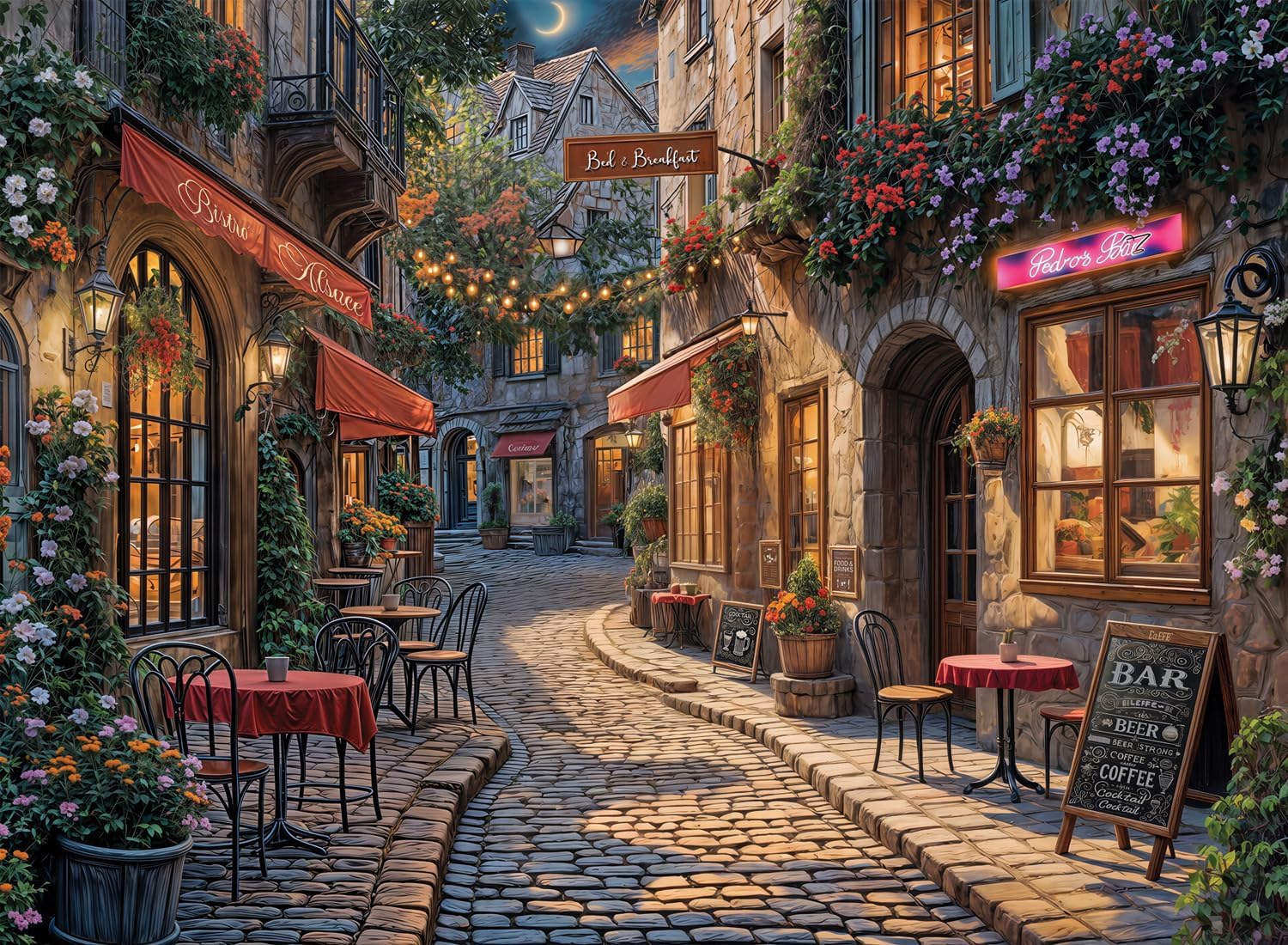 Puzzle - Barlar Sokağı,1000 Parça Puzzle, #1208 - Görsel 3