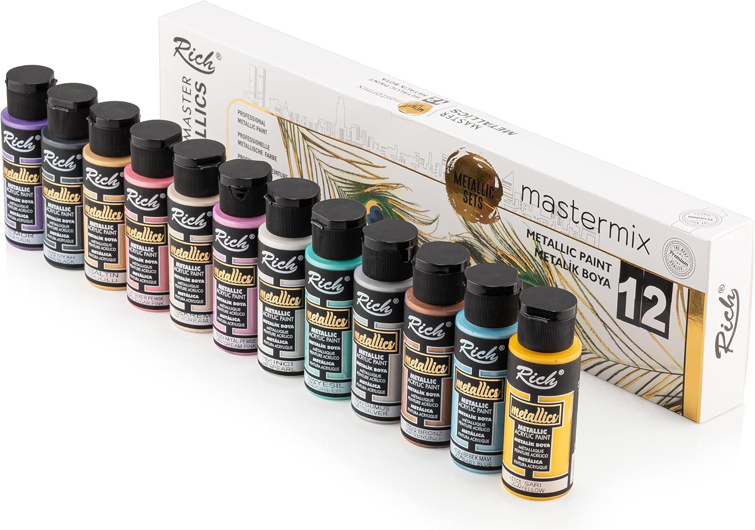 Alternative view of Rich Mastermix Akrilik Boya 60 Cc 12 Li Metalik Renkler