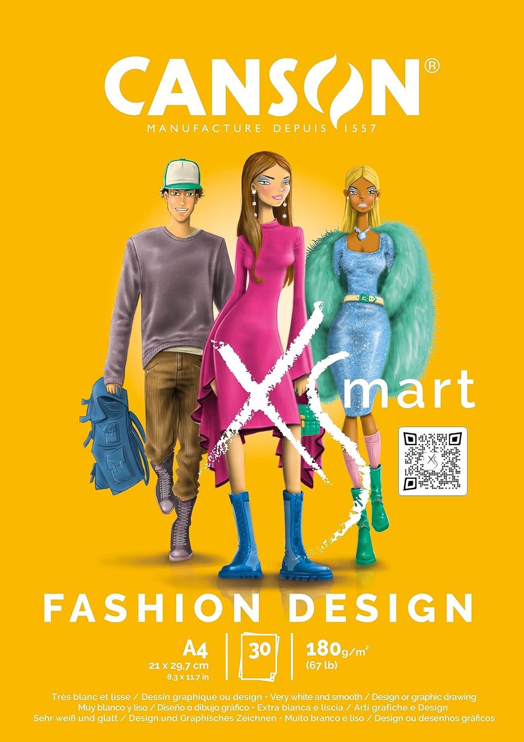 Alternative view of XSmart çizim kağıdı, beyaz, düz, 180 g/m², uzun taraflı, A4-21 x 29,7 cm, beyaz, 30 yaprak