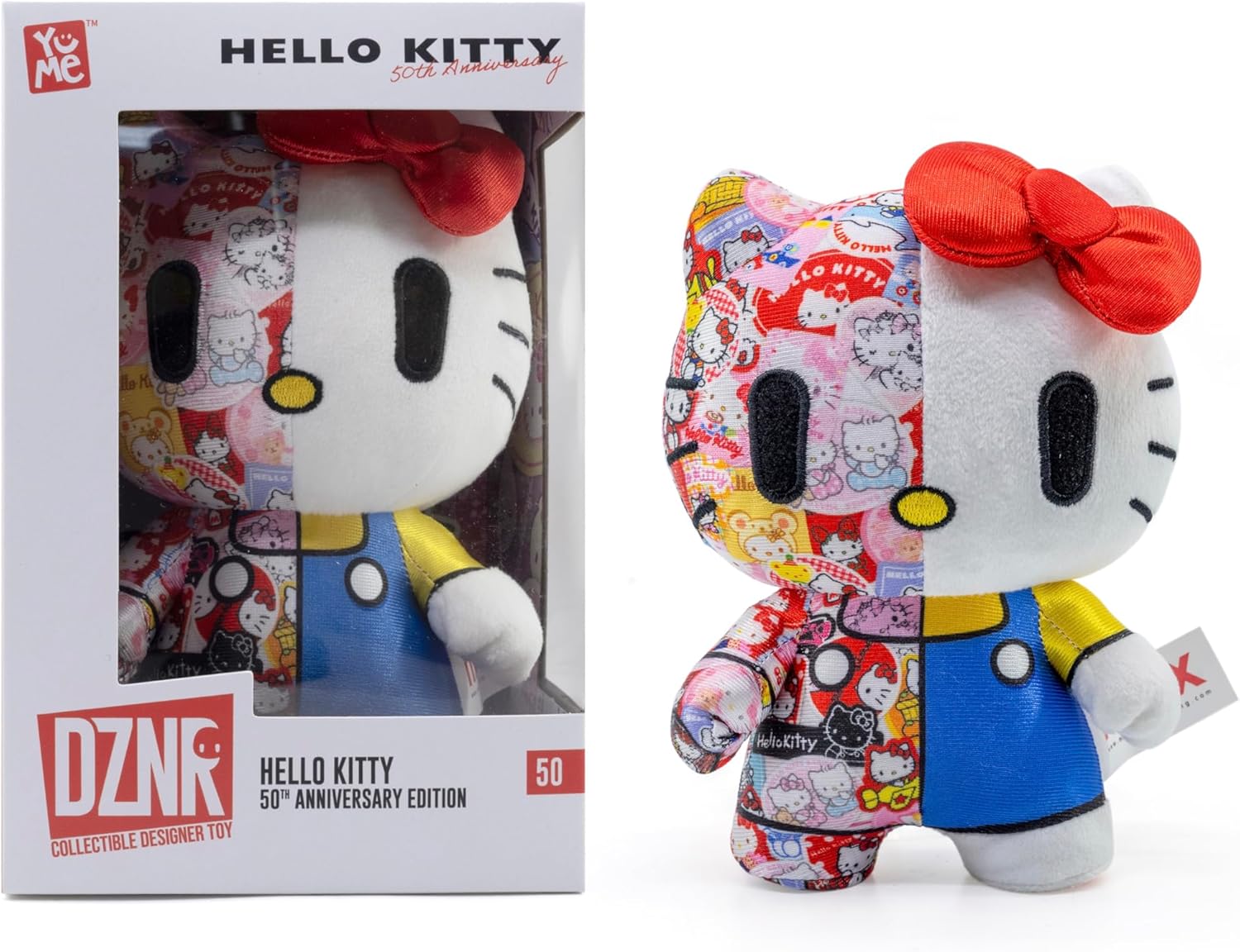 Alternative view of YUME HELLO KITTY DZNR PLUSH THE 50TH ANNIVERSARY
