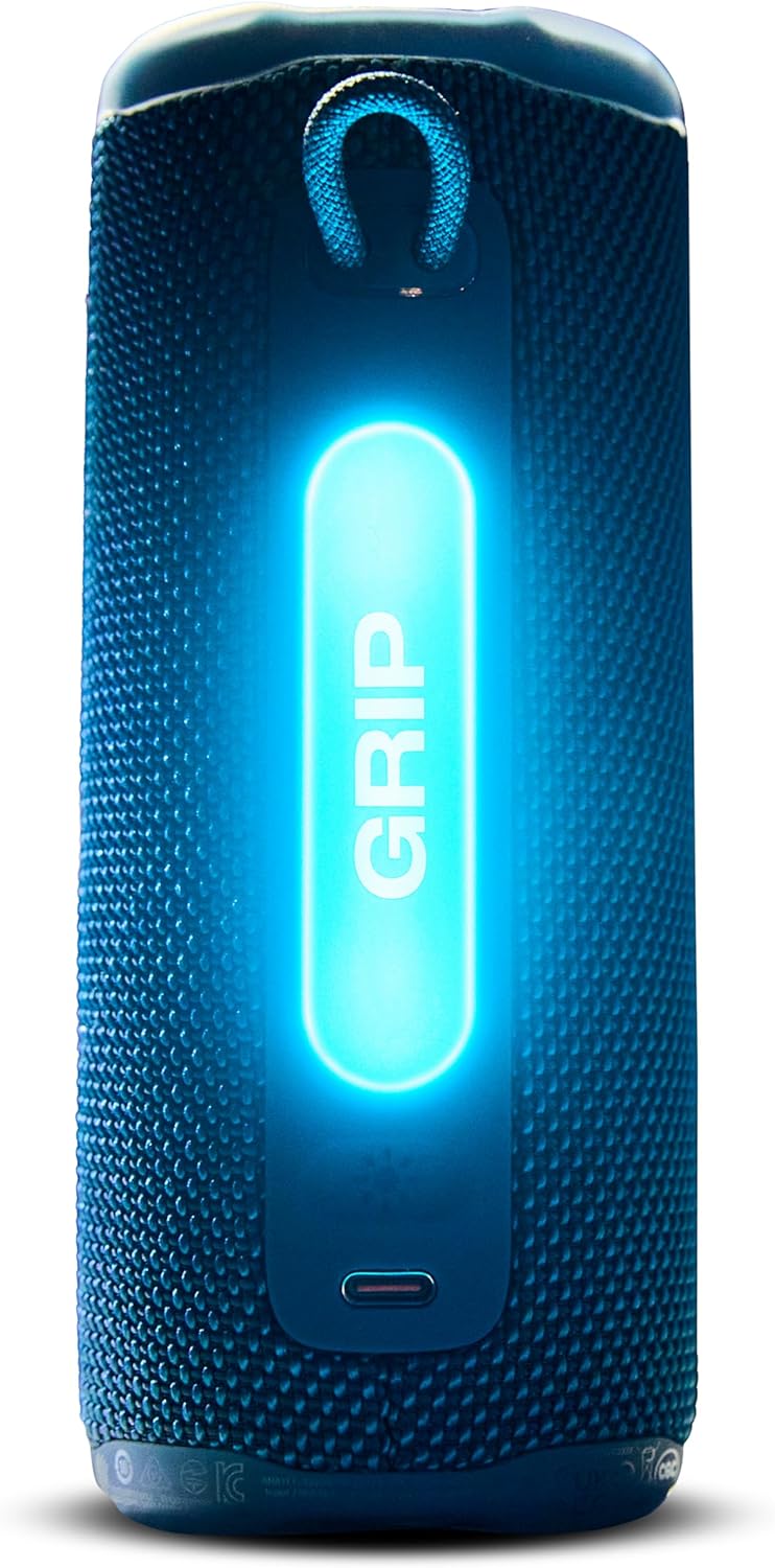 Alternative view of JBL Grip Bluetooth hoparlör, Mavi, JBL Pro ses, AI Sound Boost, IP68 su geçirmez ve toz geçirmez, ambiyans aydınlatması, 14 saate kadar çalma süresi, Auracast çoklu hoparlör bağlantısı, JBL