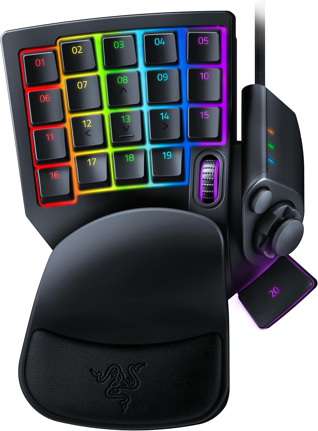Razer Tartarus Pro - Oyun Tuş Takımı - Analog-optik düğmelere ve hızlı ateş moduna sahip oyun kumandası (32 programlanabilir düğme, özelleştirilebilir tetik noktası, 8 profil) Siyah