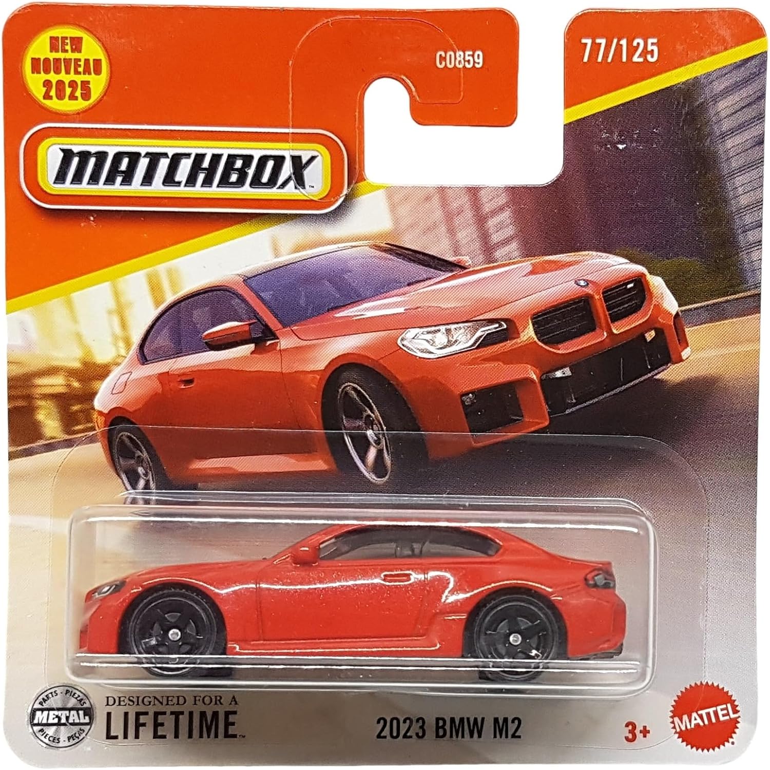 - 2023 BMW M2 - MBX City 77/125 - JBR10 - Short Card - kırmızı metalik - Superfast Lesney - Mattel 2025-1:64