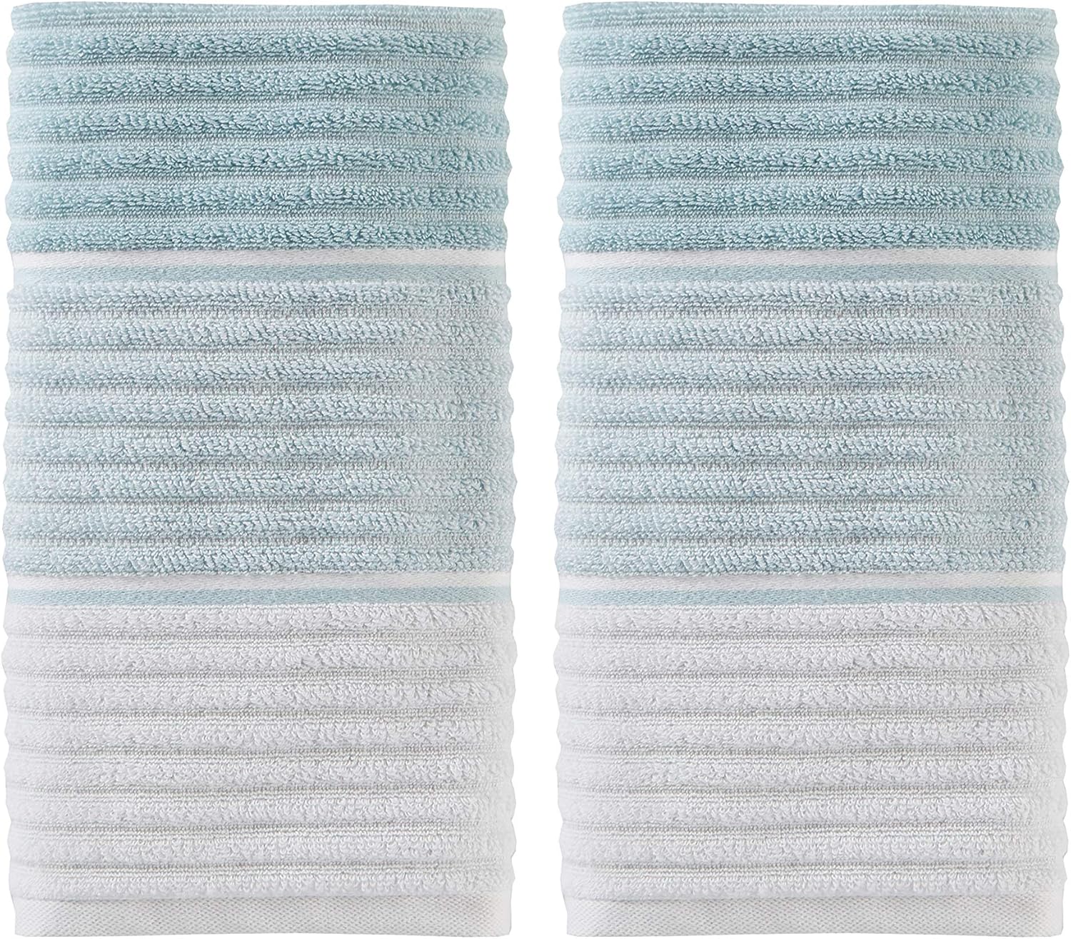 by Saturday Knight Ltd. Planet Ombre%100 Türk Pamuğu El Havlusu, Aqua 2 Adet