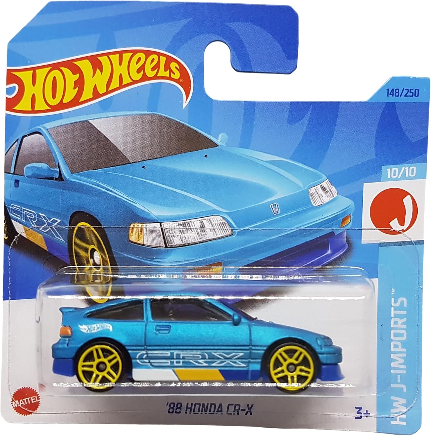 - ´88 Honda CR-X - HW J-Imports 10/10 - HKK68 - Short Card - mavi - Mattel 2023