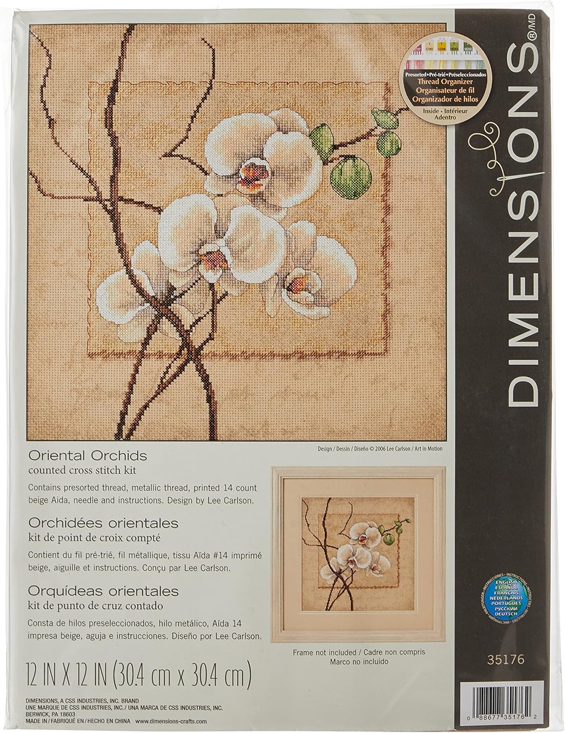Dimensions Sayılı çapraz çubuk seti, oryantal orkide